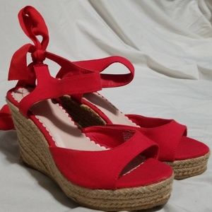 Madison Red summer heels size 8.5